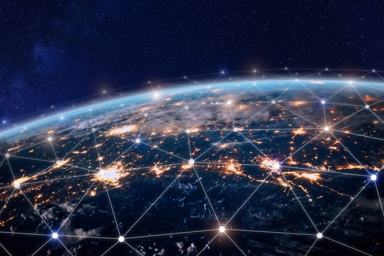 Machine-learning nanosatellites to monitor global trade